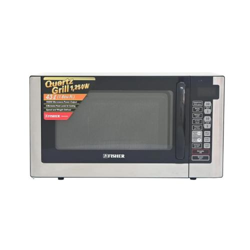 Fisher Microwave with Grill 43 L, 1250 W – Silver and Black – FEM-G9539V