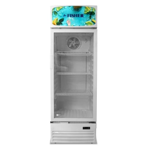Fisher Single-Door Display Refrigerator – White – FR-SC320