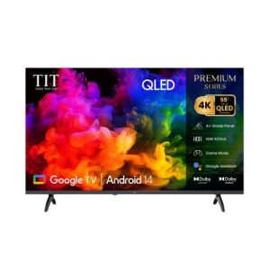 تي اي تي شاشة سمارت 55 بوصة - QLED - 4K UHD - بنظام أندرويد 14 - موديل 55QG2025