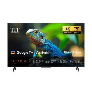 T.I.T Smart TV 75 inch 4K UHD Resolution | Android 14 Original 120 Hz | Google TV | Model 75G2025